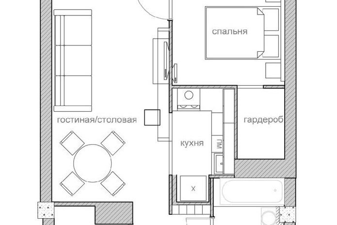 Планировка квартиры 50 кв