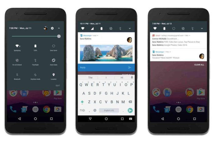 Android 7.1 Nougat выйдет одновременно с Nexus Marlin и Sailfish