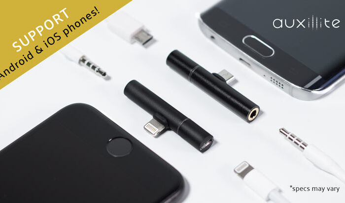 Auxillite позволяет одновременно подключать к iPhone 7 наушники и зарядное устройство