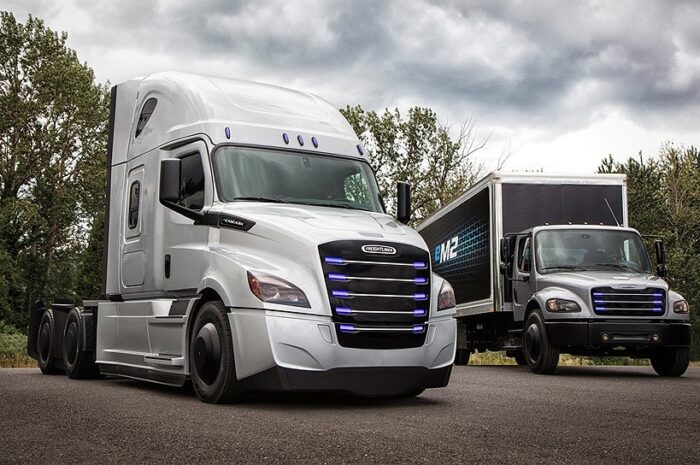 Daimler представила два электрических грузовика — Freightliner eCascadia и eM2"