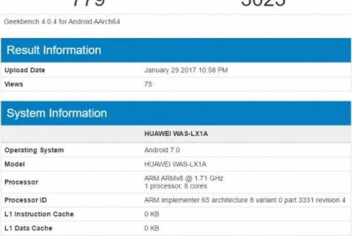 Huawei P10 Lite показался в бенчмарке
