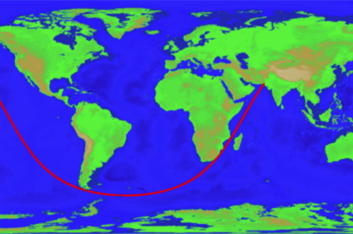 Как выглядят самые длинные прямые, по которым можно пересечь океан и сушу