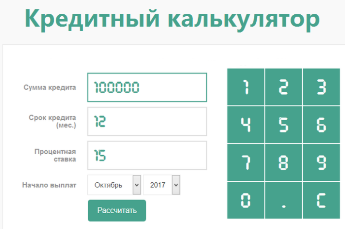 Кредитный калькулятор — займ от А до Я