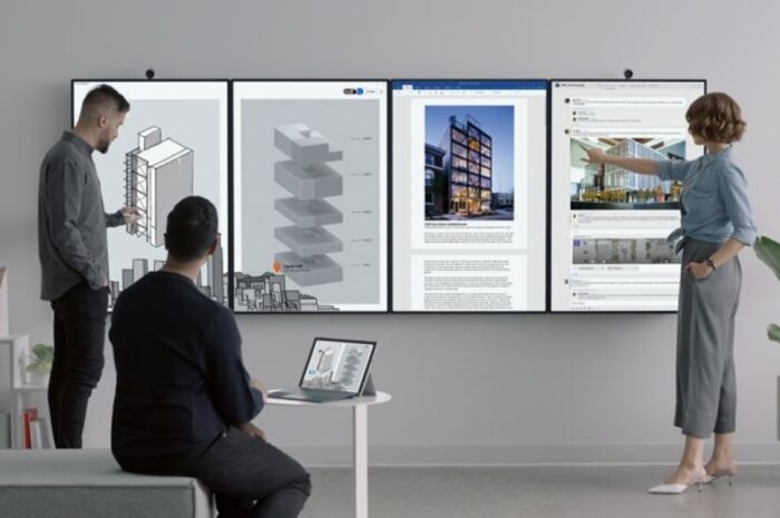 Microsoft представила гигантский дисплей для работы в офисе Surface Hub 2"