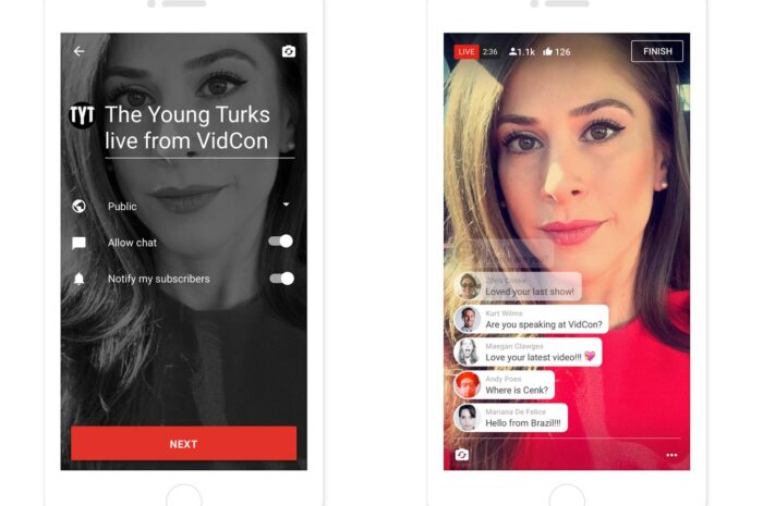 Мобильные трансляции YouTube заработали для всех