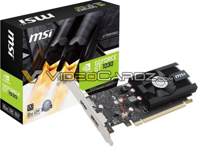 MSI готовит три видеокарты GeForce GT 1030, среди которых будет и модель с пассивным охлаждением