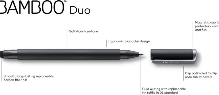 Новая линия перьев Wacom включает модели Bamboo Omni, Bamboo Solo и Bamboo Duo