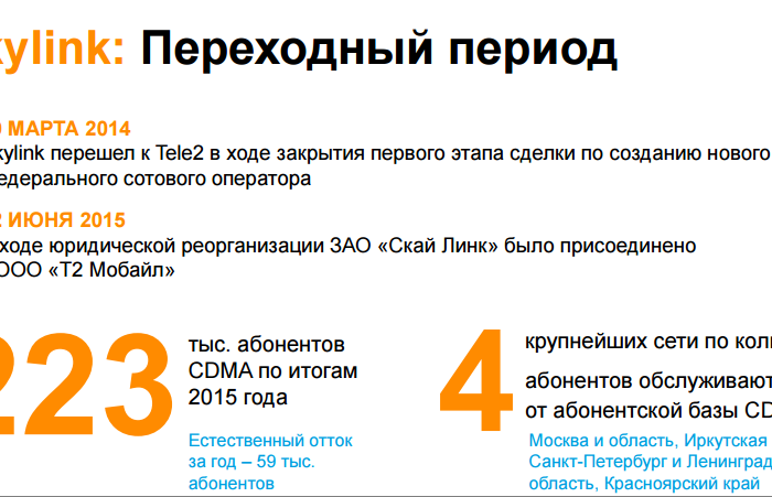 Tele2 запустил LTE-450 под брендом Skylink в Москве