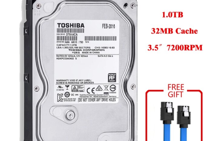 В линейку Toshiba MD вошли жесткие диски типоразмера 3,5 дюйма объемом до 5 ТБ