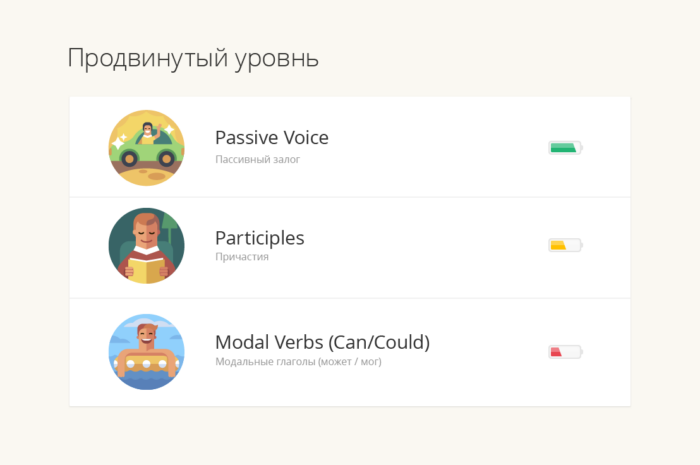 В мобильном LinguaLeo появились тренировки грамматики