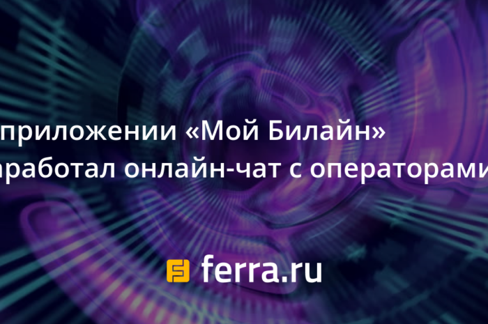 В приложении «Мой Билайн» заработал онлайн-чат с операторами