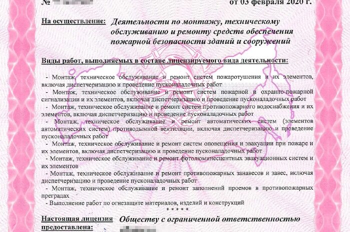 Важнейший документ — пожарная лицензия МЧС